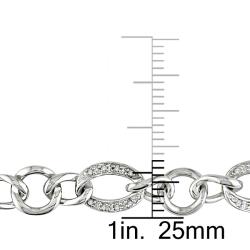 Sterling Silver 1/4ct TDW Diamond Link Bracelet (H-I, I3)