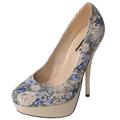 Glaze by Journee Co Women's 'Nicole-2-Bei' Floral Print Platform Pumps