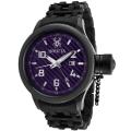 Invicta Men's 'Russian Diver' Rubber Strap Black Ion-plated Watch