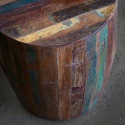 Reclaimed Wood Weathered Tanki Table (India)