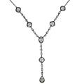 Black Rhodium Sterling Silver Cubic Zirconia Necklace