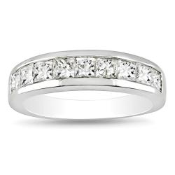 10k White Gold 1ct TDW Diamond Anniversary Ring (G-H, I2-I3)