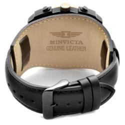 I by Invicta Men's Black Leather Cuff Multifunction Watch