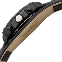 I by Invicta Men's Black Leather Cuff Multifunction Watch