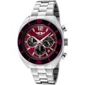 I by Invicta Men's Red Dial Stainless Steel Chronograph Watch