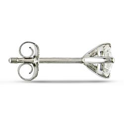14k White Gold 1/2ct TDW Diamond Martini Stud Earrings (H-I, SI2)