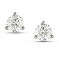 14k White Gold 1/2ct TDW Diamond Martini Stud Earrings (H-I, SI2)