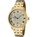 Rotary Men's Champagne Textured Dial Gold Ion-plated Watch