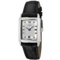 Rotary Women's Black Leather White Crystal Watch