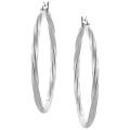 Stainless Steel Twisted Hoop Earrings