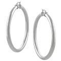 Stainless Steel 65-mm Round Hoop Earrings