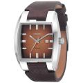 Diesel Men's Stainless Steel Case Brown Leather Strap Watch