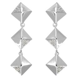 Sterling Silver 1/6ct TDW Diamond Fashion Earrings (H-I, I3)