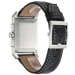 Locman Men's 'Sport' Stainless Steel and Leather Quartz Date Watch