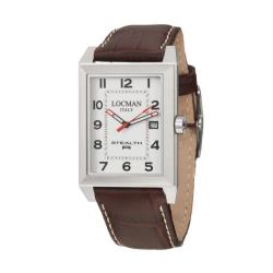 Locman Men's 'Sport' Titanium and Leather Quartz Date Watch