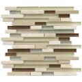 SomerTile 11.75x11.75-in Reflections Piano York Glass/ Stone Mosaic Tile (Pack of 5)