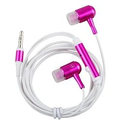 Universal Hot Pink 3.5mm In-ear Stereo Headset with On-Off Button
