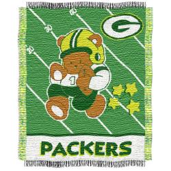 Northwest Green Bay Packers Woven Jacquard Acrylic Baby Blanket