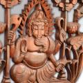 Suar Wood Pagoda Ganesha Wall Plaque (Indonesia)