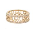 Goldtone Cubic Zirconia Filigree Band