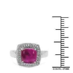 Sterling Silver Topaz and Ruby Ring