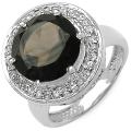 Sterling Silver Topaz and Smoky Quartz Ring