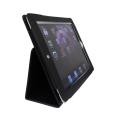 Ultra Slim Apple iPad 2 Black Leather Folio Case 