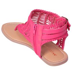 Liliana by Journee Women's 'Cesare-6' Woven Accent T-strap Sandals