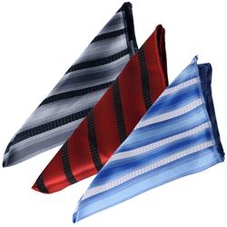 Boston Traveler Men's Striped Pattern Tie Hanky Set