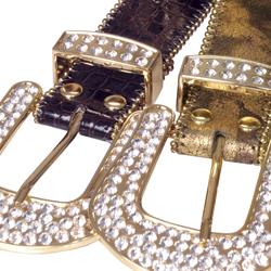 Journee Collection Women's Rhinestone and Stud Embellished Belt