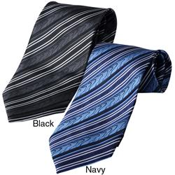Boston Traveler Men's Striped Tie Hanky Set