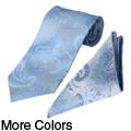 Boston Traveler Men's Paisley Pattern Tie Hanky Set