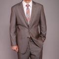 Giorgio Fiorelli Men's Taupe Birdseye 2-button Suit