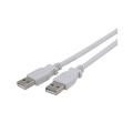 White 15-foot M/ M USB 2.0 Type A to A Cable
