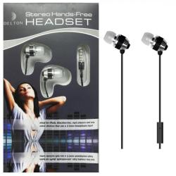 Delton Stereo Handsfree Silver Headset for BlackBerry Torch 9800