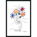 Pablo Picasso 'Fleurs et Mains' Framed Art Print