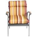 Bella Polyester All-weather Outdoor Brown Stripe Patio Club Chair Cushion