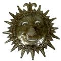 Recycled Steel Drum 8-inch Sun Face Wall Art (Haiti)