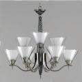 XO 9-light White Mosaic Chandelier