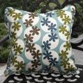 Accommodating hints on patio pools marana Kate Outdoor Daisy Pool Blue Pillows (Set of 2)
