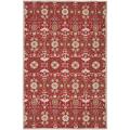 Hand-hooked Chelsea Styles Red Wool Rug (7'9 x 9'9)