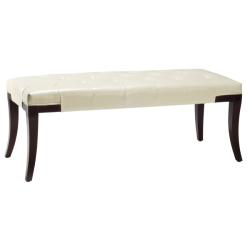 Tyler Bicast Leather Off-white Bench