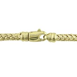 14k Yellow and White Gold 1/3ct TDW Diamond 'X' Bangle (G-H, SI1-SI2)