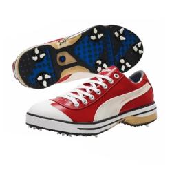 PUMA Men's Club 917 Ribbon Red/ White/ Team Gold Golf Shoes