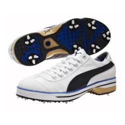 Puma Men's Club 917 White/ Black/ Dazzling Blue Golf Shoes