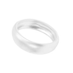 Silvertone Frosted Satin Finish Wedding-style Band