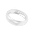Silvertone Frosted Satin Finish Wedding-style Band