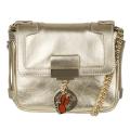 Versace Gold Metallic Leather Shoulder Bag