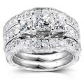 14k White Gold 1 7/8ct TDW Diamond Bridal Ring Set (H-I, I1-I2)