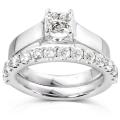 14k White Gold 1 1/4ct TDW Diamond Bridal Ring Set (H-I, I1-I2)